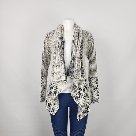 Buffalo White & Black Cardigan Size S - Picture 1 of 8
